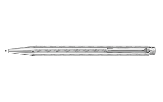 Ecridor™ Tresse Platinum-Coated Ballpoint Pen + Leather Case
