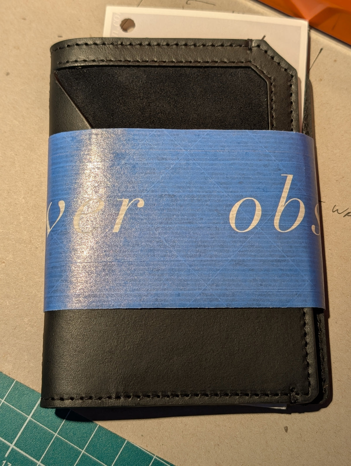 Observer Collection Papa Passport Wallet in Black